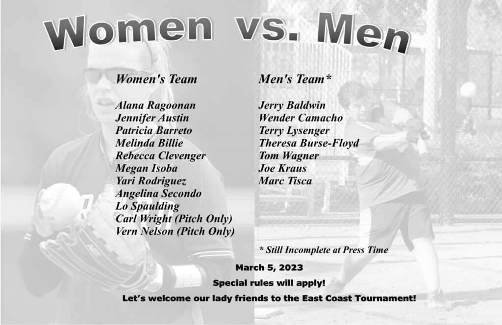 Women vs. Mens Game 2023 East Coast Senior Softball Tournaments