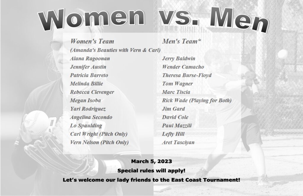 Women vs. Mens Game 2023 East Coast Senior Softball Tournaments